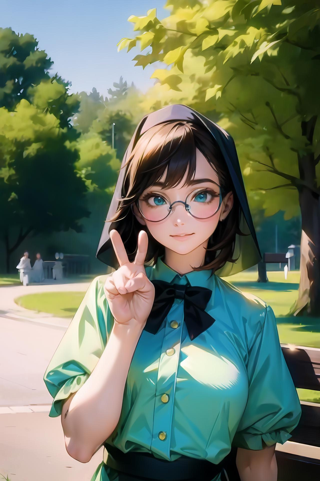 Peace sign, girls, anime, HD wallpaper | Peakpx